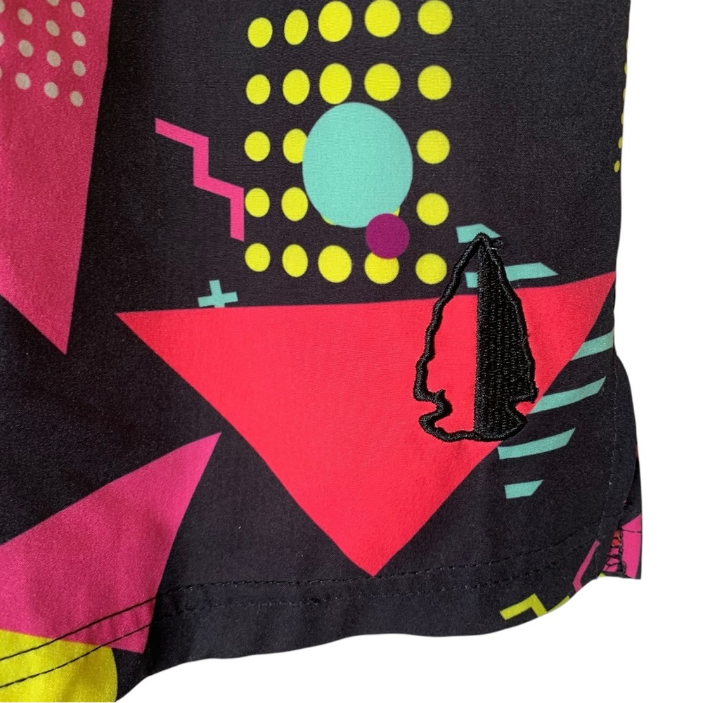 Tachuntfish THF Athletic Shorts 90’s Retro Size Small Colorful Beach Swim - Picture 3 of 4